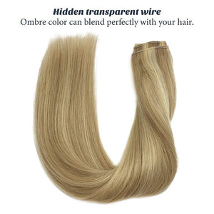 #12/613 Halo Hair Extensions 100% Human Hair Wire Extensions