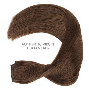 #4 Chocolate Brown Halo Hair Extensions 100% Human Hair Wire Extensions