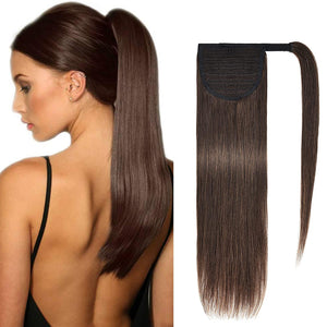 #4 Wrap Ponytail 100% Human Hair Clip in Ponytail Extensions