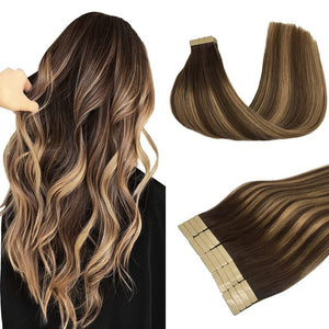 #4/27/4 Tape In Hair Extensions 20pcs 50g Human Hair Extensions