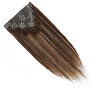 Caramel Blonde Balayage #4274 Seamless PU Clip-Ins (120G)