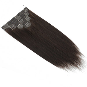 HomGoss Dark Brown #2 Seamless PU Clip-Ins (120G)