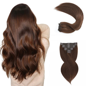 HomGoss Chocolate Brown #4 Classic Clip-Ins (120G)