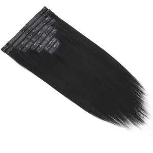 HomGoss Jet Black #1 Seamless PU Clip-Ins (120G)