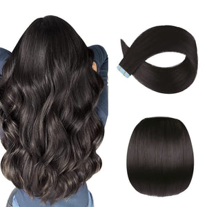 #1B Tape In Hair Extensions 20pcs 50g Human Hair Extensions